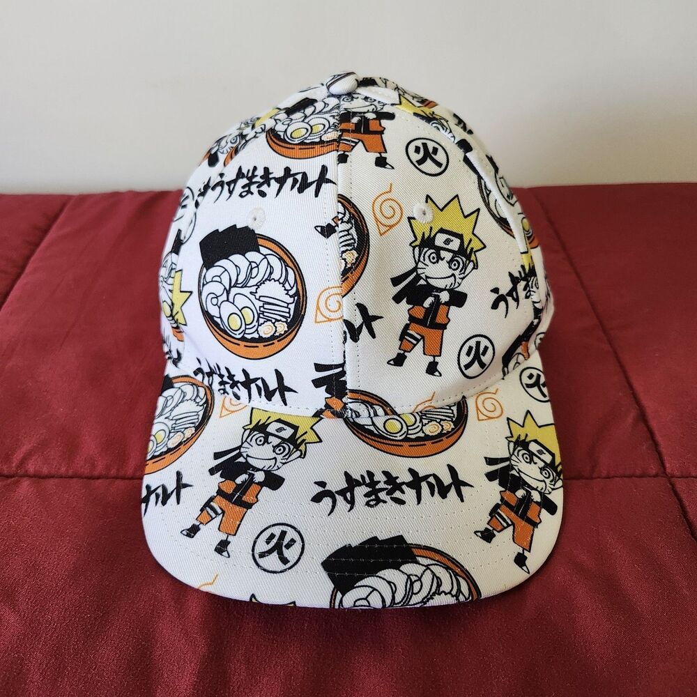 Naruto Uzumaki Anime Shippuden Collection Snapback Hat Ramen Sushi NEW w/o tags
